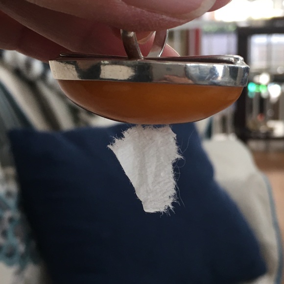 Butterscotch Baltic amber sterling silver ring - Picture 6 of 11